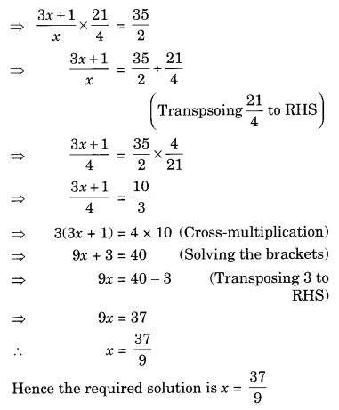 Extra Questions for Class 8 Maths Linear Equations in One Variable Q6
