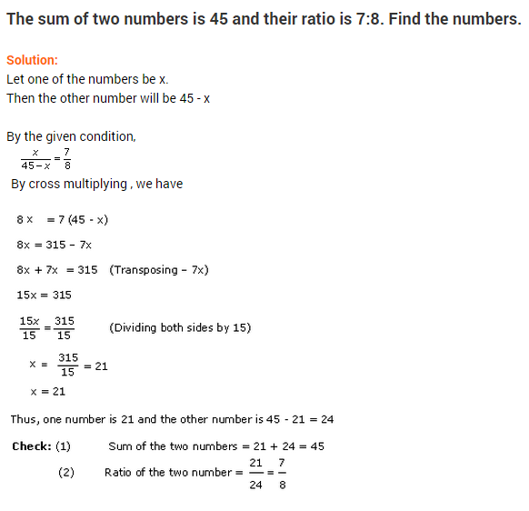 linear equations in one varialbe class 8 word problems
