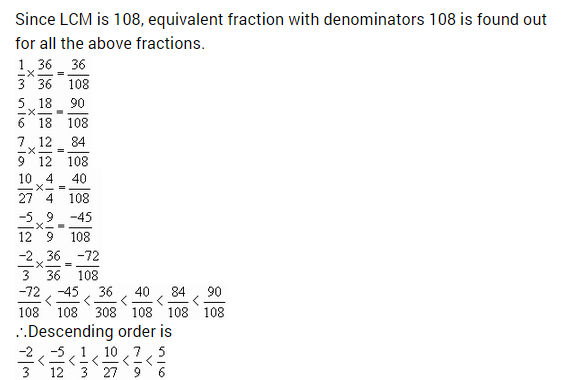 Maths Extra Questions for Class 8 Rationa Numbers 2