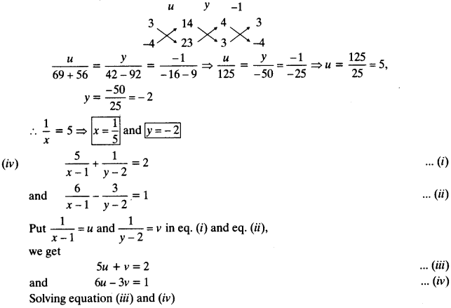 NCERT Solutions for Class 10 Maths Chapter 3 Pair of Linear Equations in Two Variables Ex 3.6 6