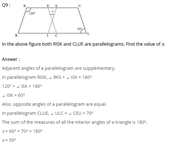 NCERT Solutions for Class 8 Maths Chapter 3 Understanding Quadrilaterals Ex 3.3 q-9