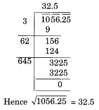 Squares and Square Roots NCERT Extra Questions for Class 8 Maths Q16