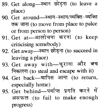 RBSE Class 7 English Grammar Phrasal Verbs 6